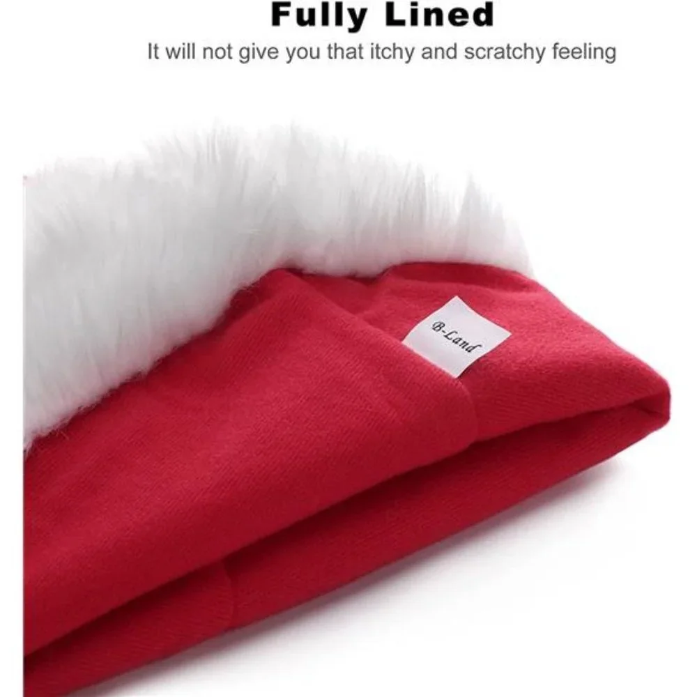 Unisex-Adult's Santa Hat, Christmas Hat for Adults Women Men with Comfort Liner